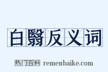 白翳反义词是什么意思的图片